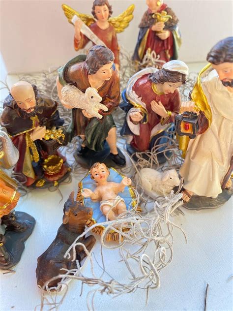Christmas Nativity Scene Set Figures Polyresin Figurines Baby Jesus 13