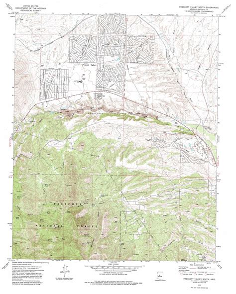 Prescott Valley South Topographic Map 124000 Scale Arizona