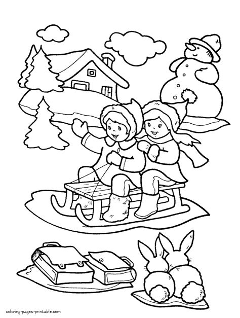 Winter Coloring Pages For Kids Printable Coloring Pages