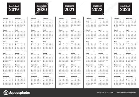 2021 2022 2023 2024 Printable Calendar