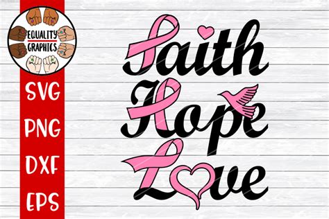 Cancer Faith Hope Love Svg Dxf Png