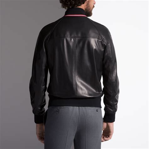 Bally Leather Blouson Jacket In Black For Men Lyst