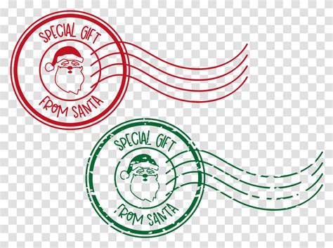 Santa Stamp Svg Free North Pole Stamp Logo Light Transparent Png
