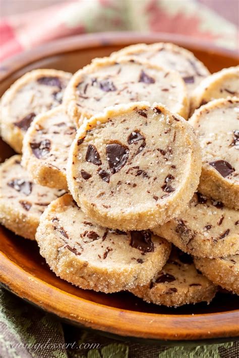 Salted Chocolate Chunk Shortbread Cookies Saving Room For Dessert