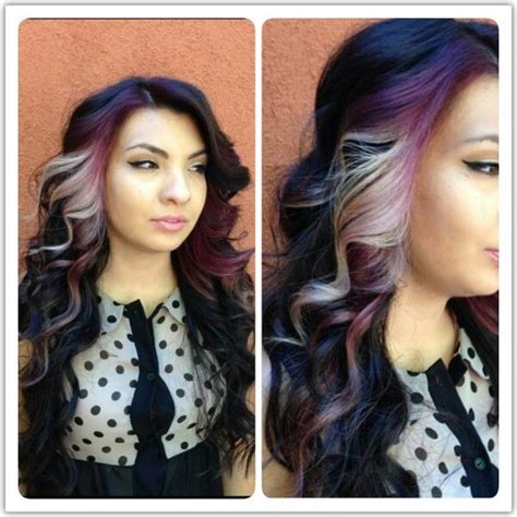 Reverse ombre, on the other hand, goes from light roots to dark ends. Slight purple and blonde ombre. #Hair #Color # | Hair ...