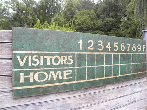 Baseball Scoreboard Sign Hand Painted Z S Bs Etsy Baseball