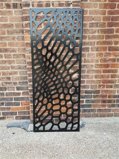 Metal Privacy Screen Decorative Panel Garden Fence Decor Art Etsy