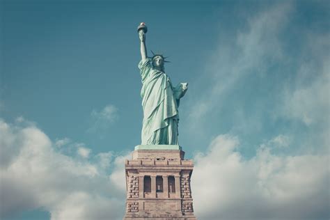 Free Images Cloud Architecture Sky Monument Statue Of Liberty