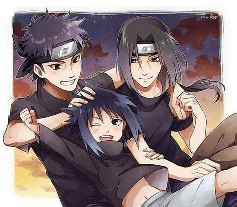 Itachi Shisui And Sasuke Uchiha Brothers Cute Love ️ ️ ️ Naruto