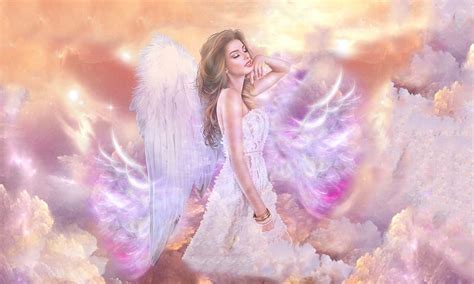ethereal angel fantasy angel wings ethereal softness beauty pastel angelic hd wallpaper