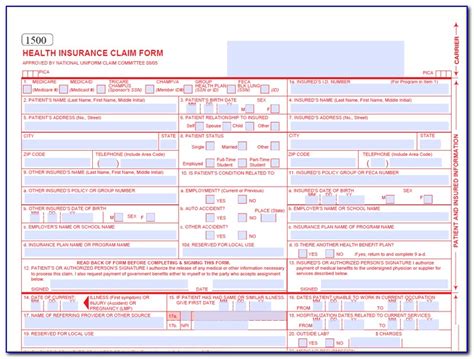 Free Fillable Hcfa 1500 Claim Form Form Resume Examples Jndaaqxd6x