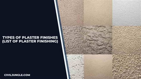 14 Types Of Plaster Finishes List Of Plaster Finishing