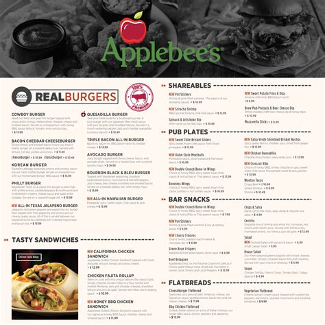 Applebee's Menu With Price - 10 Free PDF Printables | Printablee