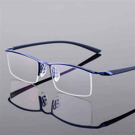 online shop browline half rim metal glasses frame for men eyeglasses fashion cool optical