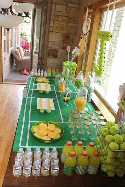 My tennis court cake was made for a tennis mad boy who has his sights set on great things. Tennis Party- This is awesome!! I would totally do this ...