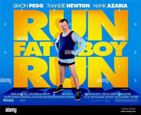Simon Pegg Poster Run Fat Boy Run 2007 Stock Photo Alamy