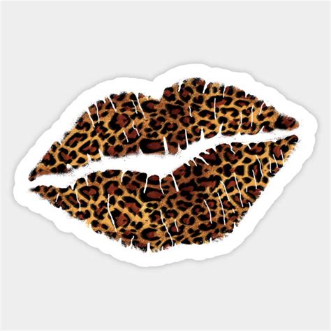 Leopard Lips Leopard Lips Sticker Teepublic