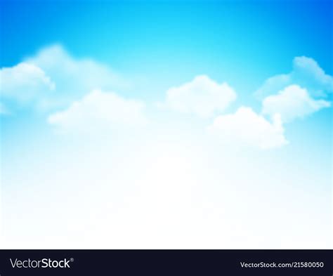 Blue Sky With Clouds Abstract Background Vector Image