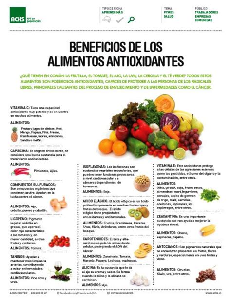 Los Beneficios De Los Alimentos Antioxidantes Prevencionar