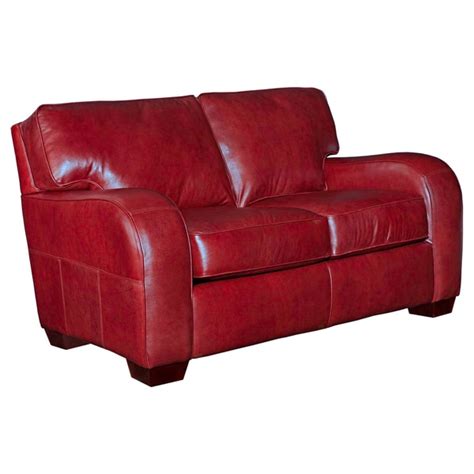 Broyhill Melanie Red Leather Loveseat Free Shipping Today Overstock