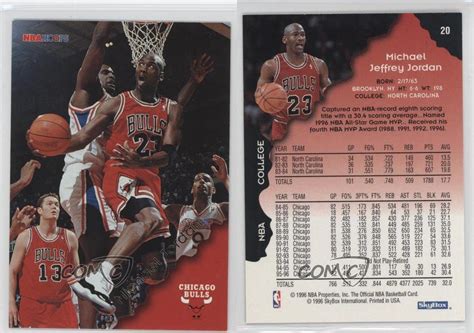 1996 97 Nba Hoops 20 Michael Jordan Chicago Bulls Basketball Card Ebay