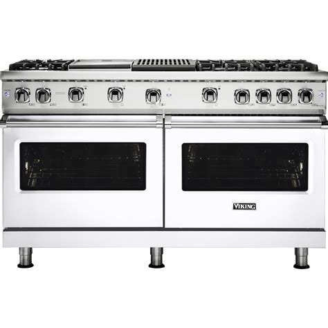 Viking Freestanding Double Oven Gas Convection Range White At