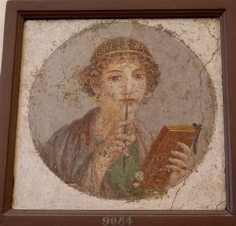 Fresco Of A Woman Known As The Sappho From Pompeii Napl Flickr