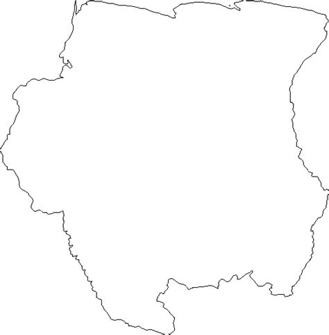 Obryadii Outline Map Of Suriname