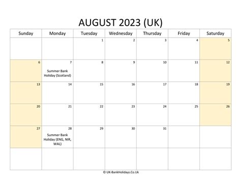 Calendar 2023 Bank Holidays Uk Time And Date Calendar 2023 Canada