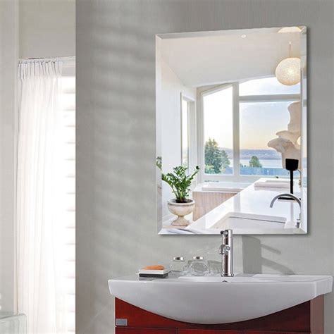 Orren Ellis Paynesville Straight Corner Beveled Frameless Modern And Contemporary Bathroom