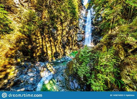 Cascade Falls In Cascade Falls Regional Park British Columbia Stock