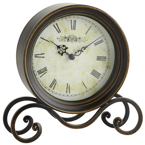 Antiqued Table Clock Antique Table Table Clock Clock