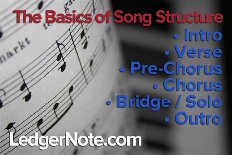 Songs have different parts that can be categorized based on what they do. Basic Song Structure Essentials | Ledger Note