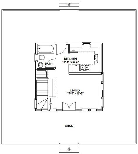 20x20 House 20x20h5d 718 Sq Ft Shed Plans Floor Plans How To