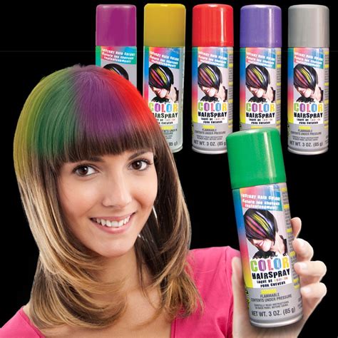 A hairspray can do wonders when sprayed onto the fingers and used to smooth out particular greys. Colored Hair Spray - Non Light Up Novelties & Toys