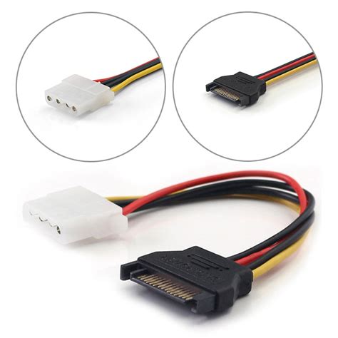 new sata to ide power cable 15 pin sata female to molex ide 4 pin male adapter extension hard