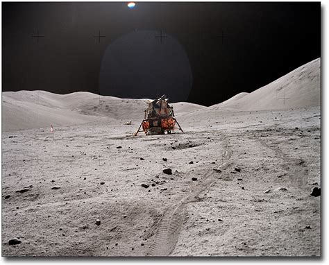 Apollo 17 Lunar Module And Rover Tracks Moon 8x10 Silver Halide Photo