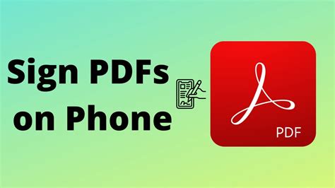 How to Sign PDF on Phone (Android & IPhone) - YouTube