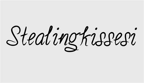 Stealing Kisses In The Moon Light Free Font