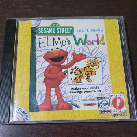 Sesame Street Create And Draw Elmos World Cd Rom Mattel Windows 9598
