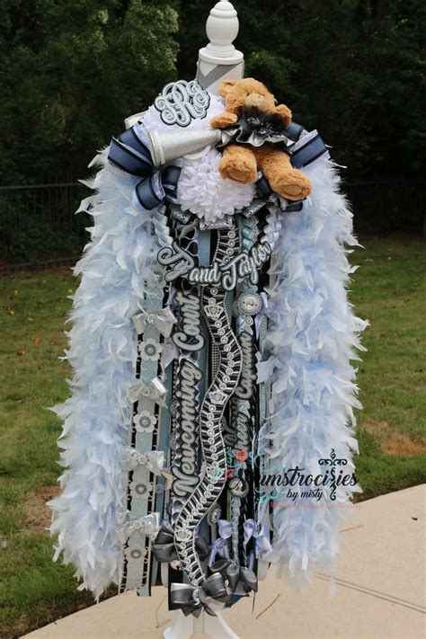 Black And Blue In 2021 Homecoming Mums Diy Blue Mums Texas