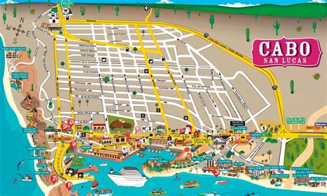 Los Cabos Tourist Map In 2021 Mexico Tourist Tourist Map Cabo Riset Riset