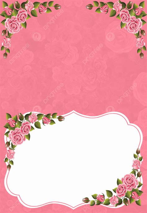 Pink Rose Romantic Wedding Invitation Background Material Wallpaper