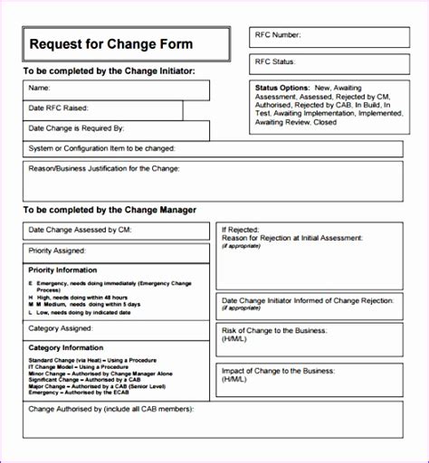 10 Change Control Template Excel Excel Templates