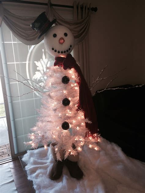 Snowman Christmas Tree Snowman Christmas Tree Diy Crafts Holiday