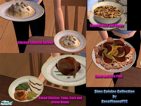 Cocokissesnycs Sims Cuisine Collection 1 Edible Food Food Game Food