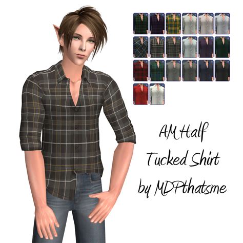 Mdpthatsme This Is For Sims 2 Half Tucked Shirt This Is For