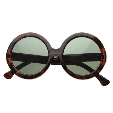 celebrity oversize vintage jackie o kennedy round designer sunglasses zerouv