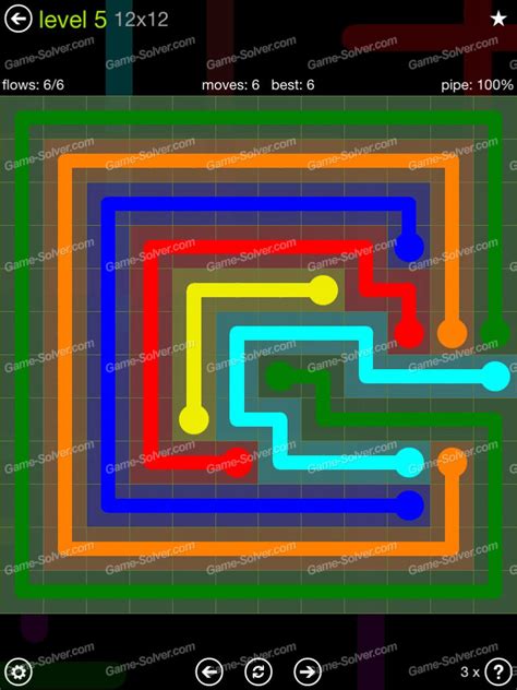 Flow Extreme Pack 12x12 Level 5 Game Solver