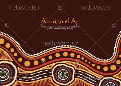 Aboriginal Art Vector Banner With Text Download Graphics And Vectors